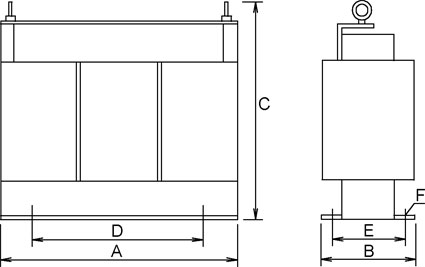 Rotating Current Isolating Transformer Series DKA sketch